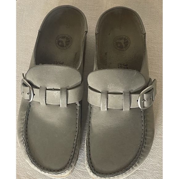 Birkenstock Buckley Clogs Women's US 6–6.5 Dove Gray New Buck Leather - Picture 3 of 9